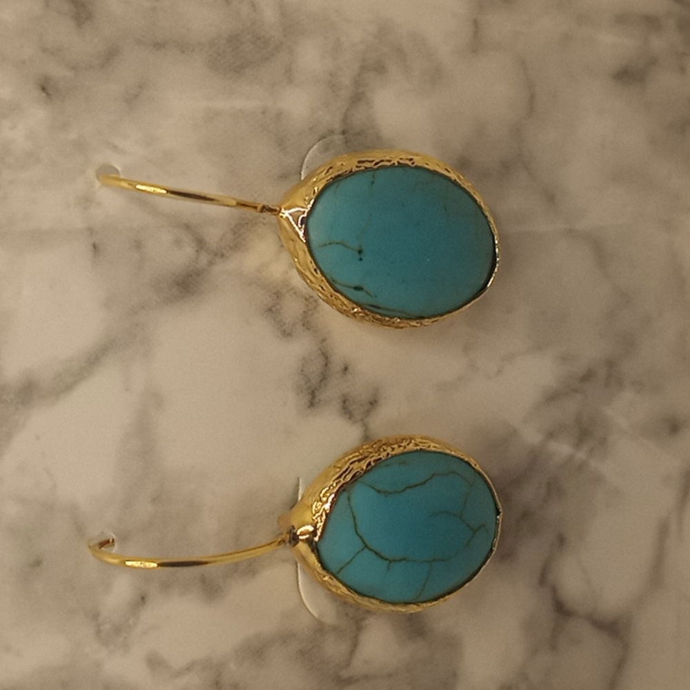 Turquoise earrings - Picture 3 of 3